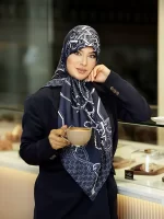 روسری ابریشم ژاکارد وارداتی (چهار رنگ) - طرح رویال روپ